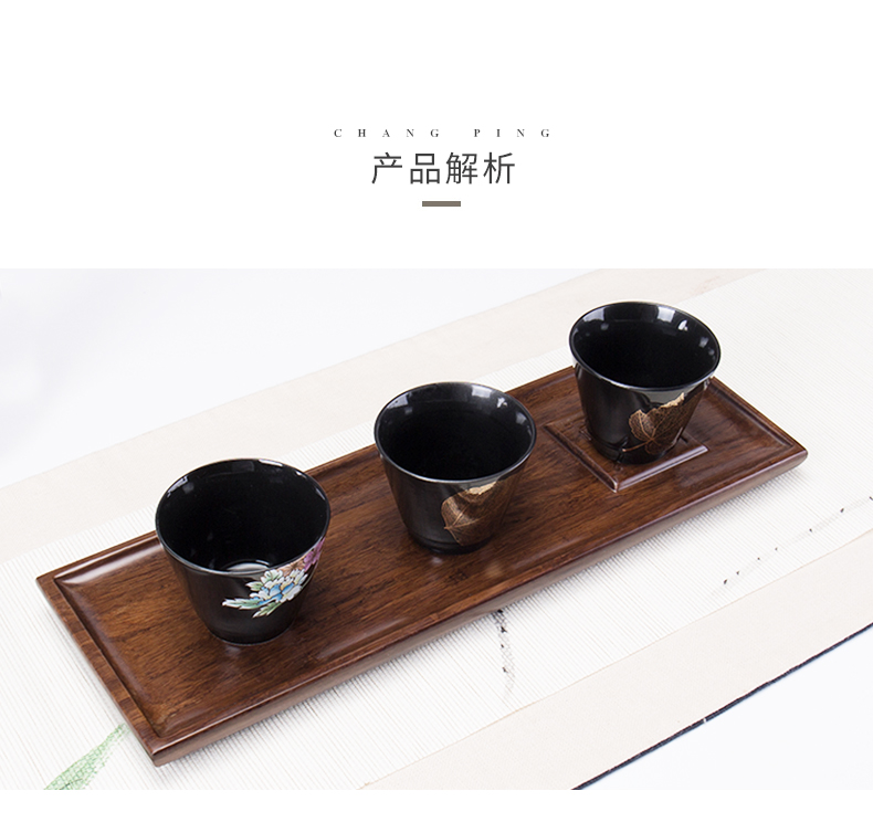 Jane black glaze quality kung fu household checking ceramic cups individual sample tea cup master cup of tea leaf, single CPU
