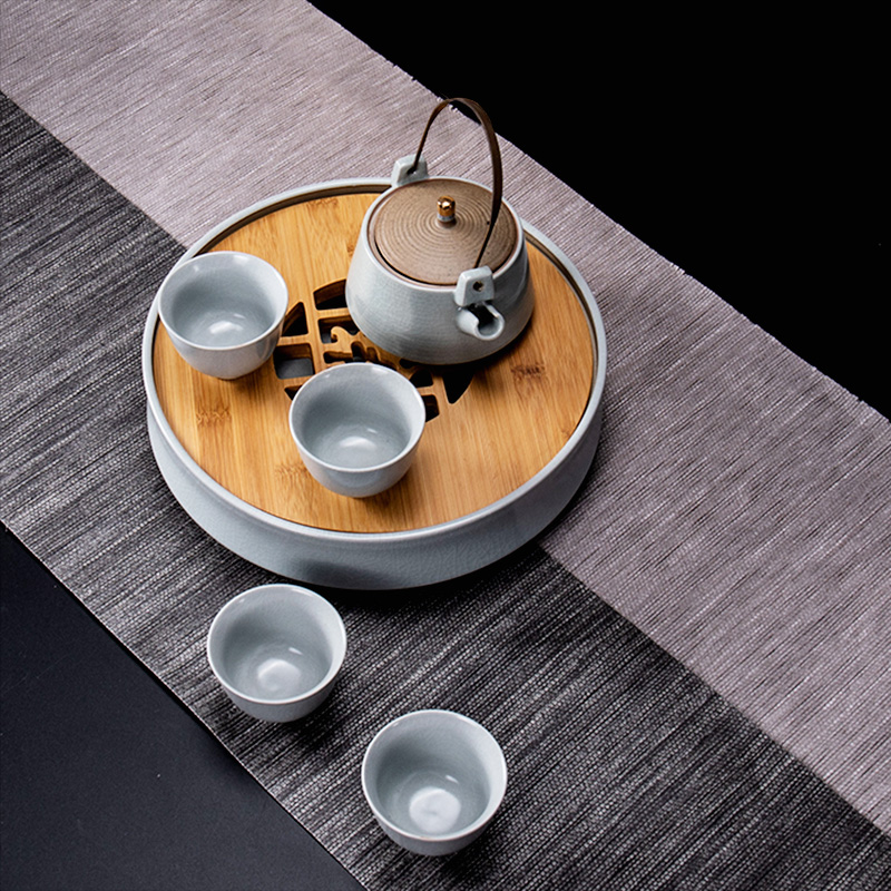 Jane to the pledge your up with simple small tea set ceramic portable travel is suing a pot of tea of a complete set of Japanese four cups