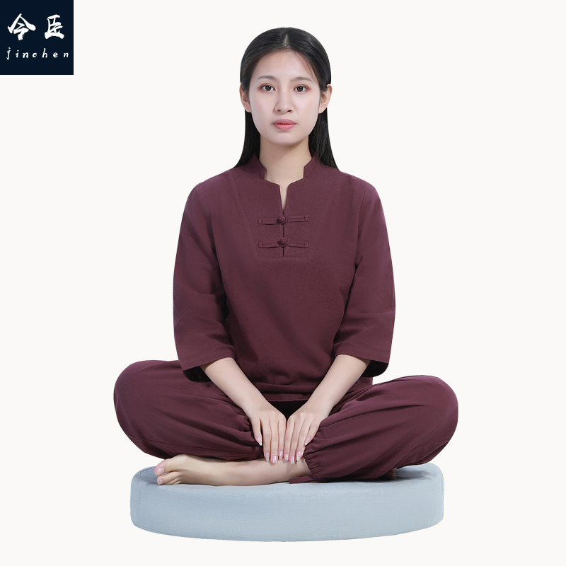 This Subjects Zen Meditation Conserved With Washed Cotton Numb Yoga Beats to take a seat in a retro Dom Costume Suit for men and women The same