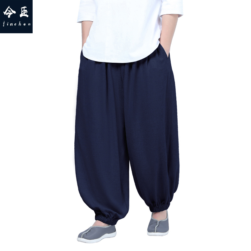 This minister monk monk monk pants portable zen pants Lay monk clothes Zen Lohan pants Harun casual pants