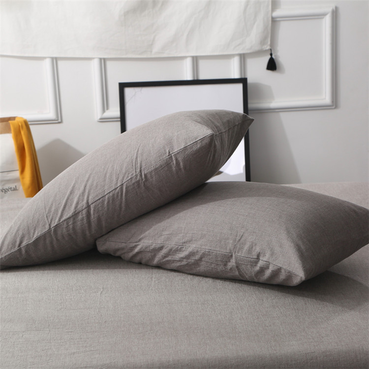 Bông giặt gối bông cotton đôi bông đơn giản màu rắn lưới gối người lớn hai gối mây