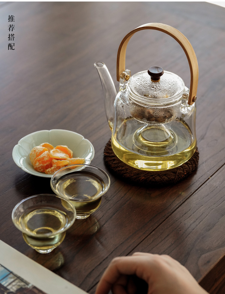 The Heat - resistant glass tea pot to boil the teapot tea stove boiling tea tea ware suit steam steaming the boiled tea, the electric TaoLu household