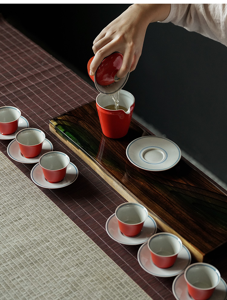 Ebony dry tea plate of kung fu tea tea set home office with a complete set of ceramic tea tureen