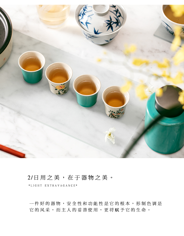 Restoring ancient ways in self - "appropriate content of jingdezhen hand - made caddy fixings small seal pot metal cover ceramic POTS storage tanks