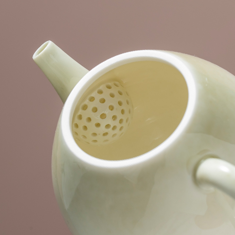 The Self - "appropriate physical plant ash teapot jingdezhen ceramic teapot manual single pot of tea bags are kung fu tea set