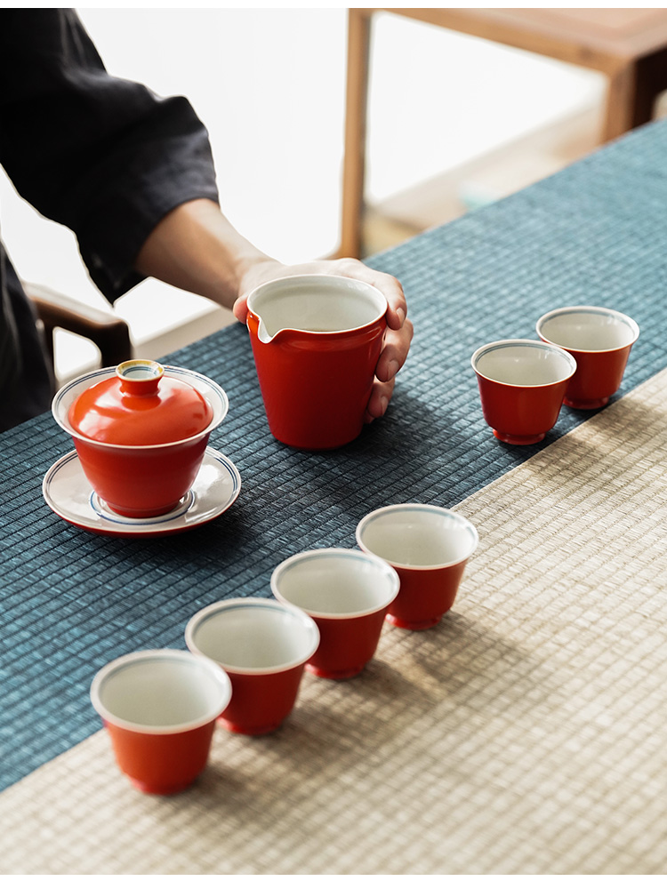 The Self - "jingdezhen undressed ore coral red tea is tea tea set ceramic fair keller points using a single male sea. A cup of tea