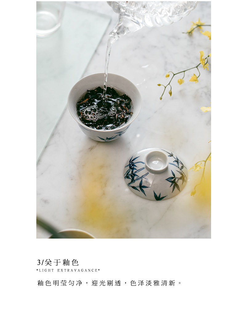 The Self - "appropriate content tureen single bowl was suit jingdezhen retro hand - made Japanese kung fu tea tea taking