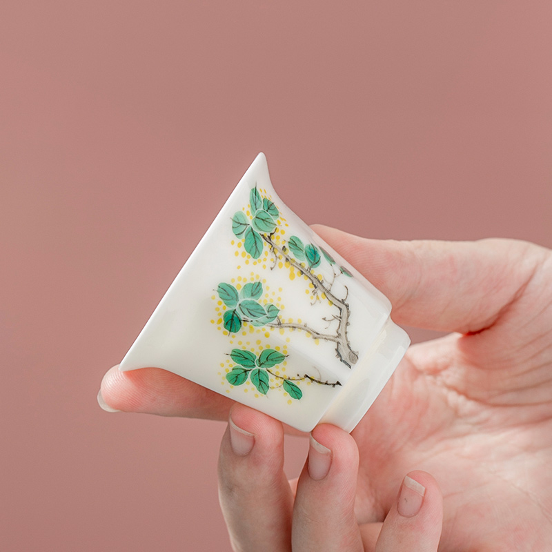 The Self - "appropriate content hand - made jingdezhen ceramic cups Japanese sample tea cup kung fu tea set contracted by hand