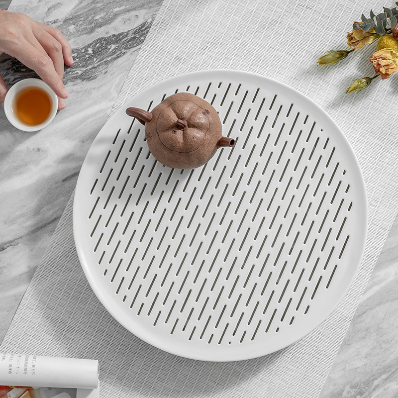 The Self - "appropriate content ceramic tea tray household tray tea tea table round saucer small dry sea mercifully water dry mercifully