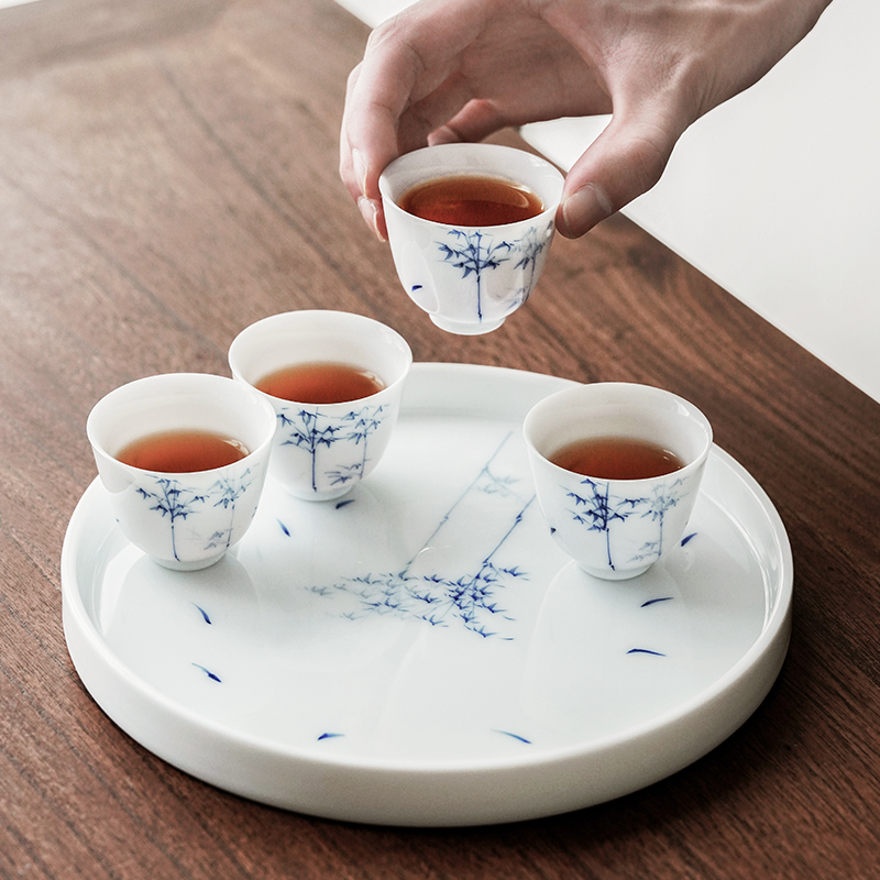 Kung fu master sample tea cup cup white porcelain cups little single cup of jingdezhen ceramic cups tea set household Kung fu tea cups