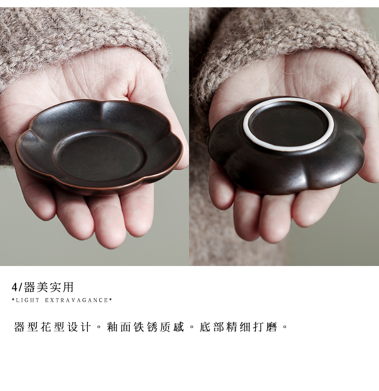 The Self - "appropriate physical pattern porcelain teacup coaster cup mat kung fu tea cups of tea tea accessories sample tea cup