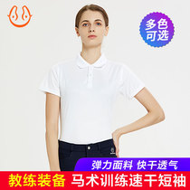 Childrens equestrian training clothing summer thin riding T-shirt mens quick-drying short-sleeved equestrian equipment Knights women