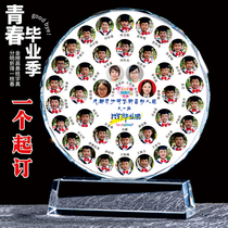 Crystal photo table custom photo frame company group photo kindergarten graduation gift photo commemorative gift idea