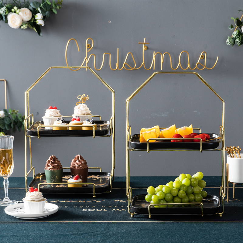 European dessert table furnishing articles ceramic cake tray display wedding table buffet tea afternoon tea heart
