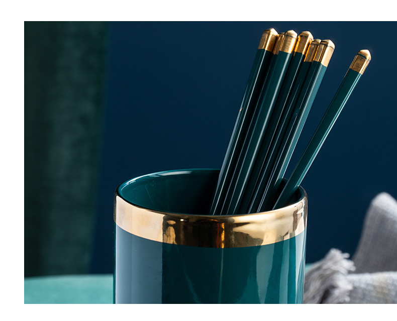 Northern wind ceramic tube kitchen basket household chopsticks chopsticks spoons to receive cage shelf chopsticks chopsticks barrels