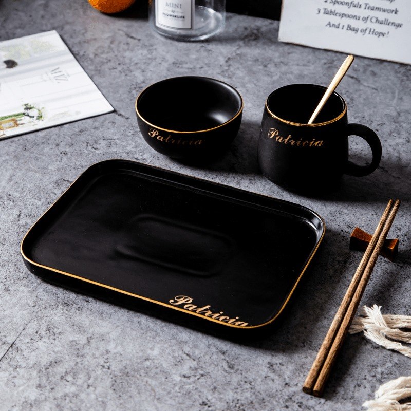 The Nordic ins one single home eat food tableware chopsticks sets job ceramic Japanese dishes simple dishes
