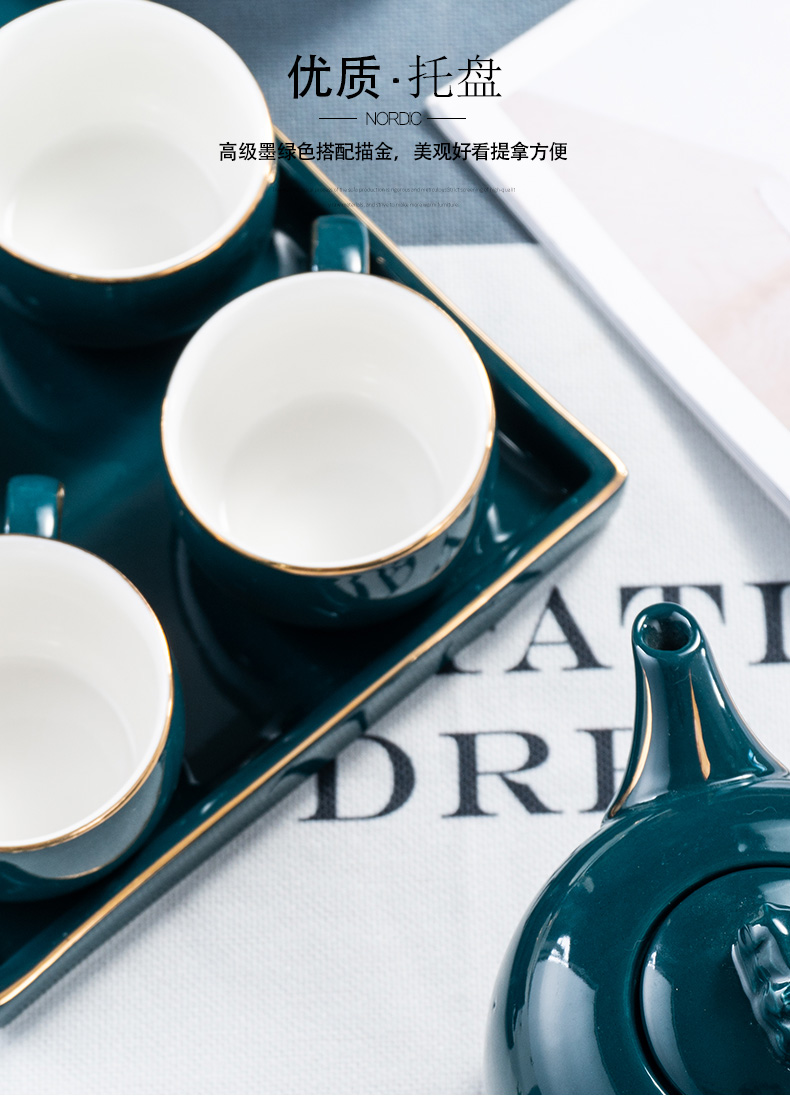 European - style key-2 luxury green coffee cup up phnom penh dish suits for ceramic coffee cup home afternoon tea scented tea with gift box