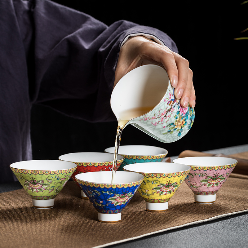 Ceramic kung fu tea cups hat cup white porcelain tea master single cup, bowl sample tea cup tea set