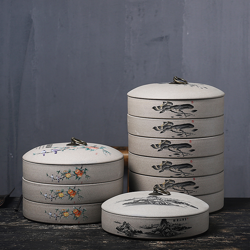 Seven of bread with tea pu 'er tea pot ceramic stock POTS receive a case a large wake white tea box of household