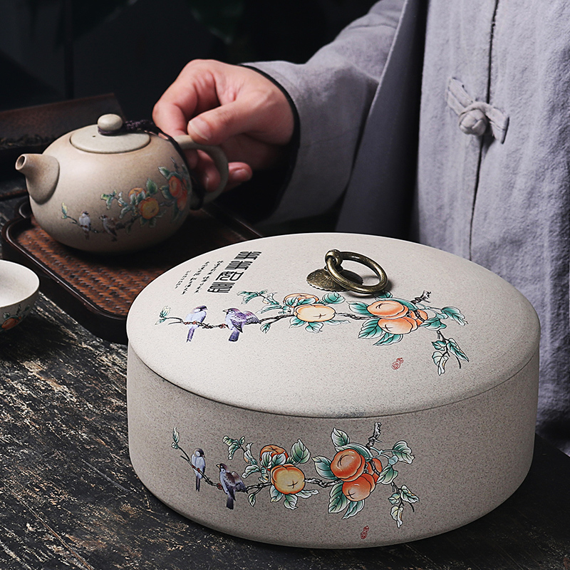 Puer tea cake tea pot ceramic seal can receive a case bigger sizes wake receives white tea tea box of household