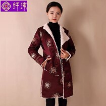 Slim winter original Tibetan womens Tibetan clothing Hanfu improved Chinese style Tibetan national Tang dress retro top