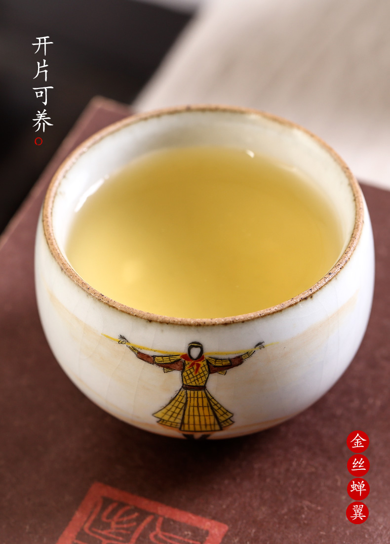 Your up master kung fu tea cup hand - made Monkey King sample tea cup ceramic cup jingdezhen pure checking out the tea