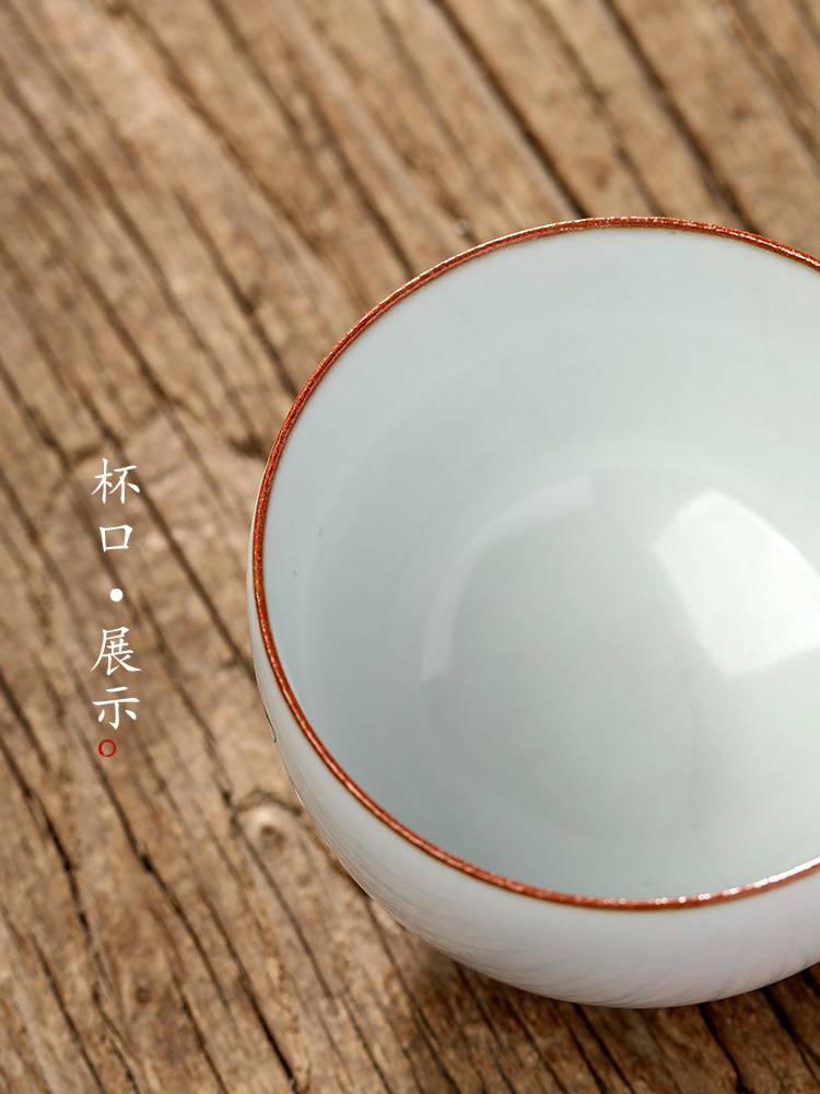 Hand your up jingdezhen kung fu tea master cup single CPU ceramic cups restoring ancient ways is pure manual sample tea cup