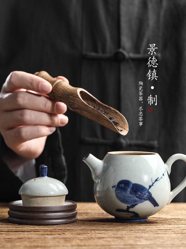 Jingdezhen your up hand - made cover rear cover to pure manual open image cup mat are it ceramic tea tea accessories