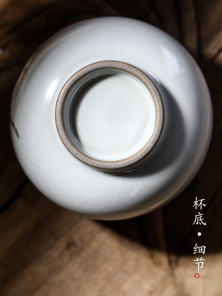 Your up kung fu tea cups jingdezhen hand - made master cup single glass ceramic sample tea cup pure manual squirrel tea