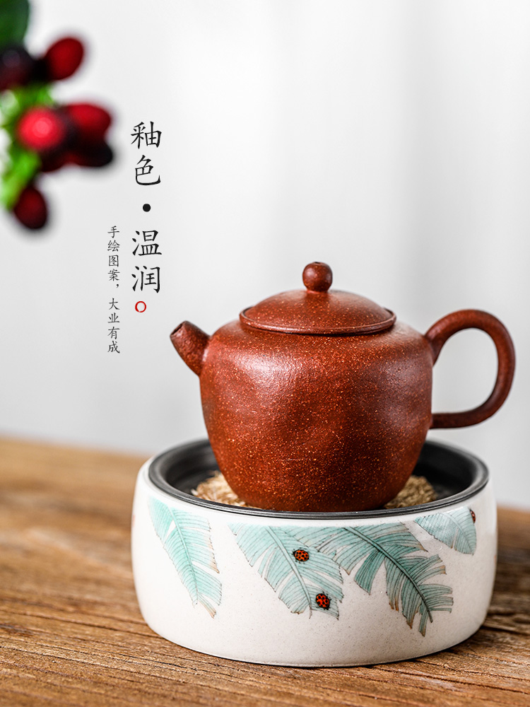 Plant ash glaze pot of bearing dry mercifully machine saving water bearing jingdezhen ceramic tea pure manual washing small built water tea tray