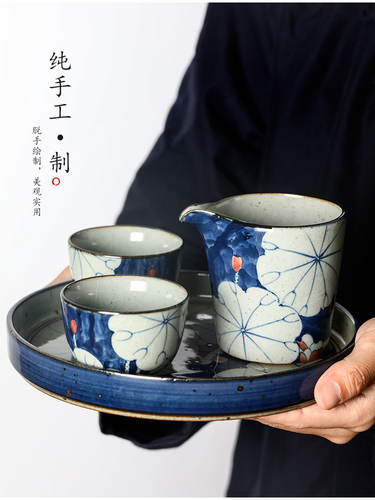 Jingdezhen hand - made porcelain pot of bearing dry Taiwan pure manual Japanese tea accessories bearing restoring ancient ways of ceramic kunfu tea tea
