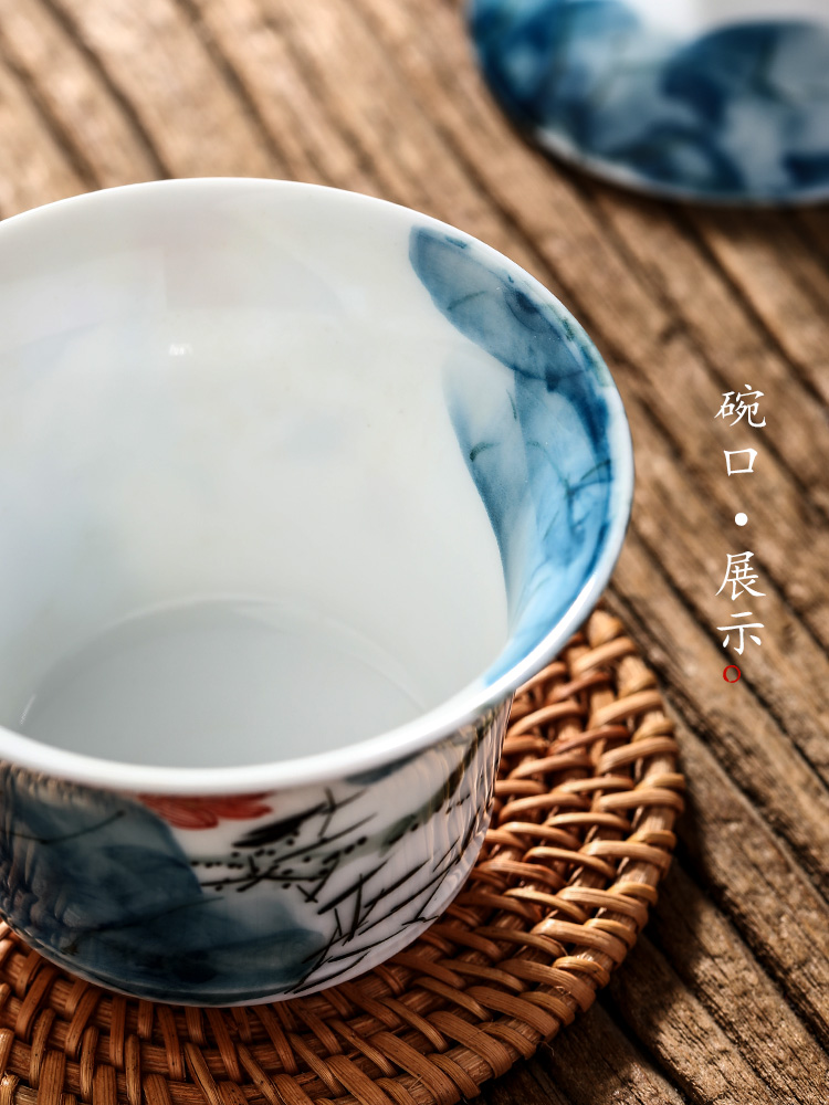 Checking out tea tureen kunfu tea cups are not hot to use individual jingdezhen hand - made lotus ceramic tea set