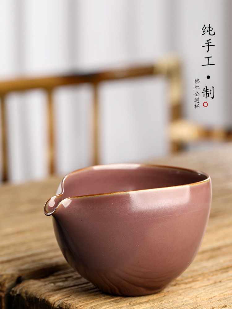 Pure manual fo red jingdezhen kunfu tea fair keller of tea, a single large high - grade ceramic high - temperature tea sets