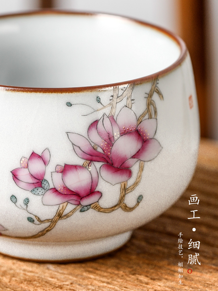 Kung fu master cup jingdezhen hand - made single CPU woman pure manual yulan your up ceramic tea sample tea cup, tea sets