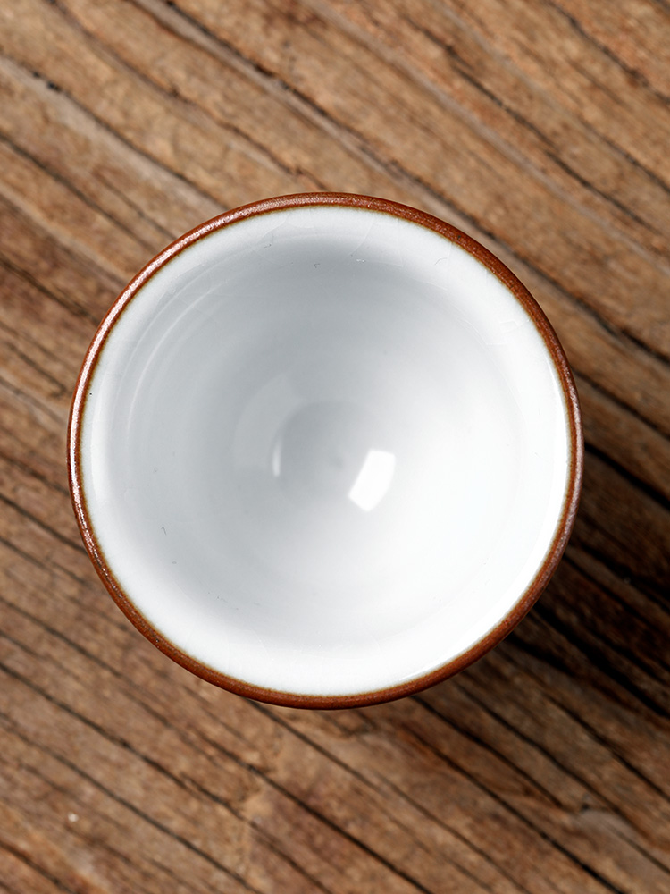 Jingdezhen hand - made teacup master cup single cup pure manual Xu Jiaxing water points peach blossom put kunfu tea your up sample tea cup