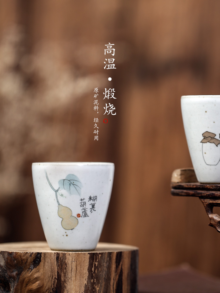 Jingdezhen hand - made kongfu master cup single cup your up individual sample tea cup pure manual interesting small ceramic cup