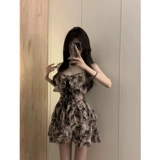 Дизайнерское платье, сексуальная шифоновая летняя мини-юбка, юбка, подходит для подростков, цветочный принт, А-силуэт
