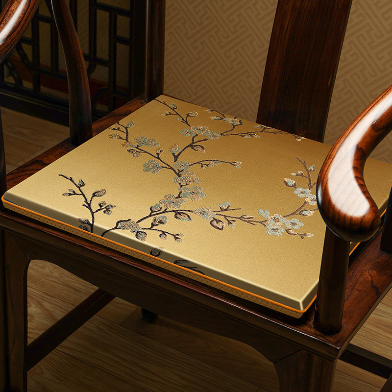 New Chinese Chair Cushion Red Wood Sofa Seat Cushion Fart Cushion Thickened Latex Sponge Cushion Substool Cushion Tea Chair Cushion