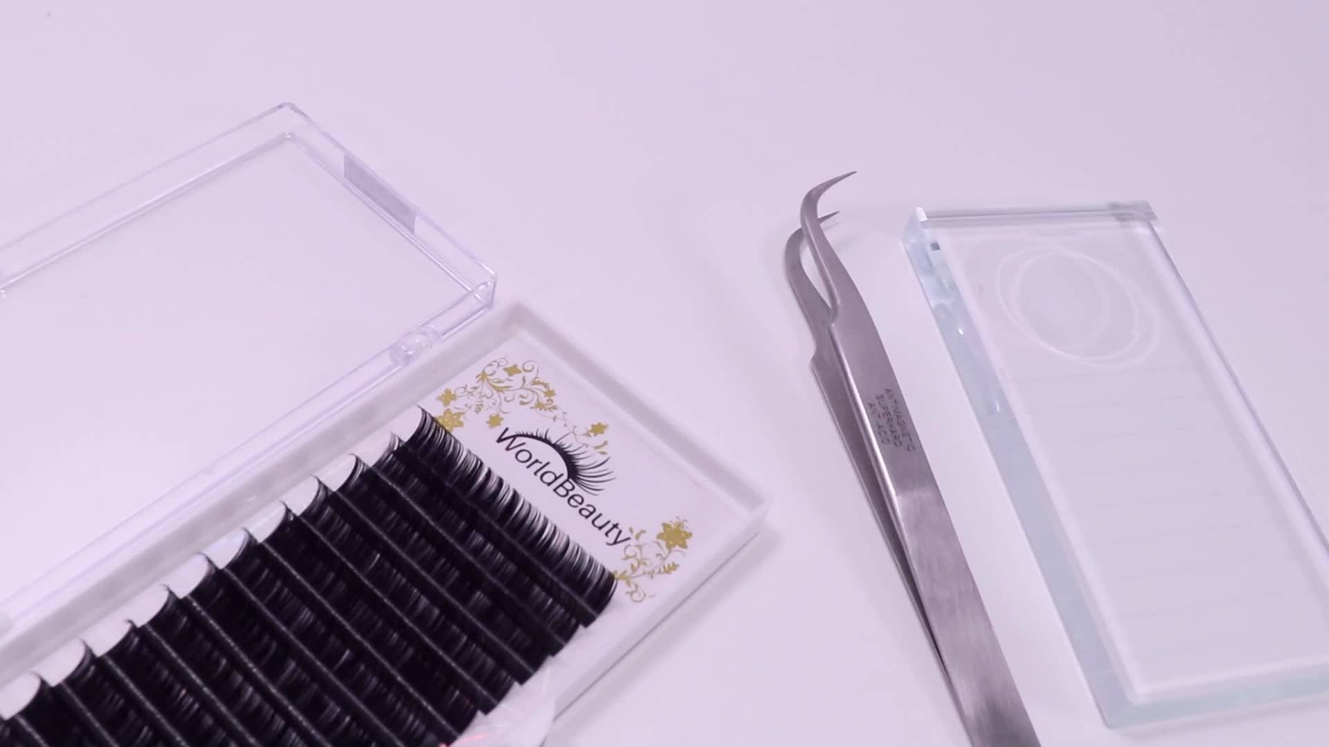 2023 Full Volume C/d Curl Cashmere Silk Lash Extension Trays Natural