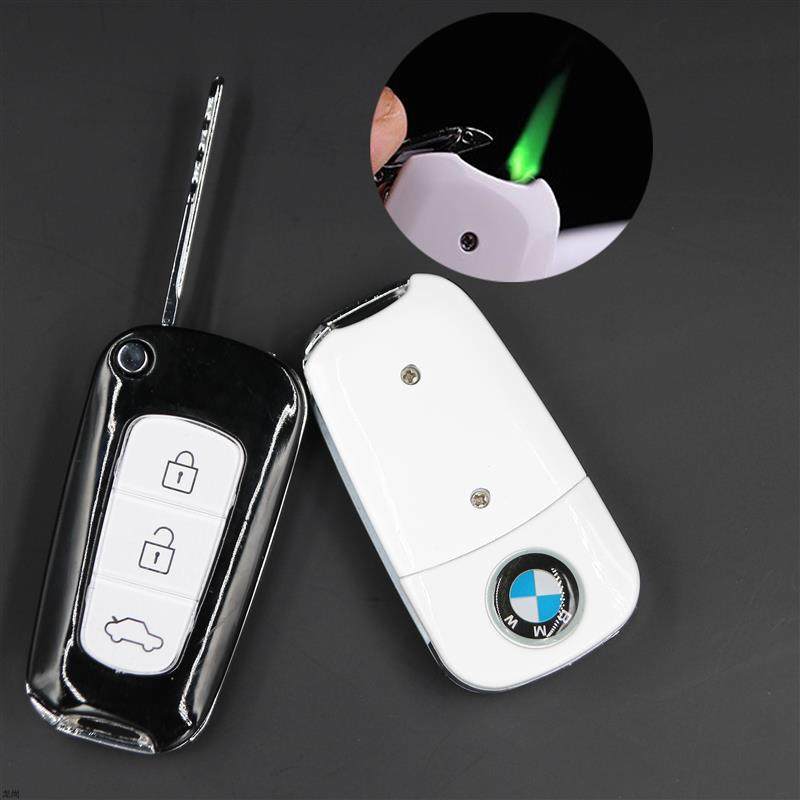 Luxury car emulated car key lighter simulation creative personality realistic windproof car mark mounted forcing theorizer to charge