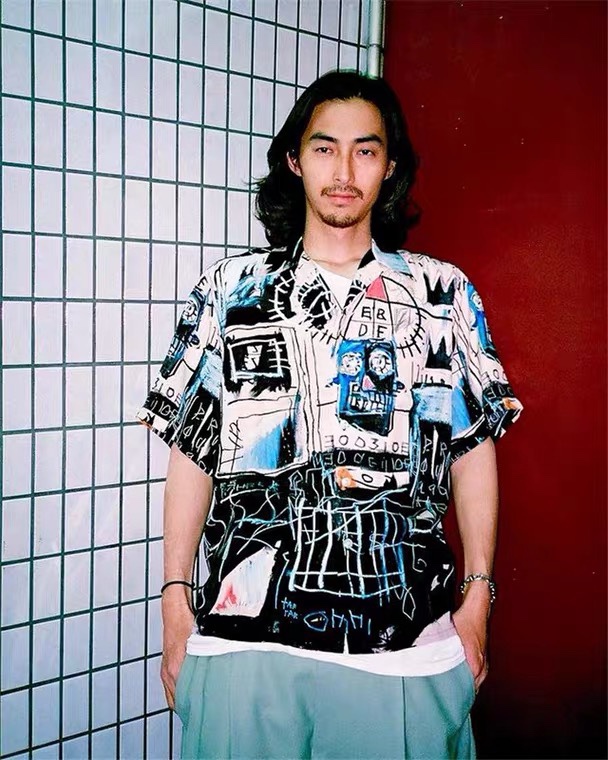 Wacko Maria 22Ss Basquiat Shirt Basquiat Graffiti Hawaiian Short-Sleeved Shirt Wacko Maria 22Ss Basquiat Shirt Basquiat Graffiti Hawaiian Short-Sleeved Shirt