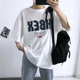 . Ngắn tay t-shirt in của phụ nữ triều Hàn Quốc phiên bản lỏng lẻo Đông cửa vào mùa hè 2020 mới triều thương hiệu thuần áo khoác màu đỏ siêu lửa