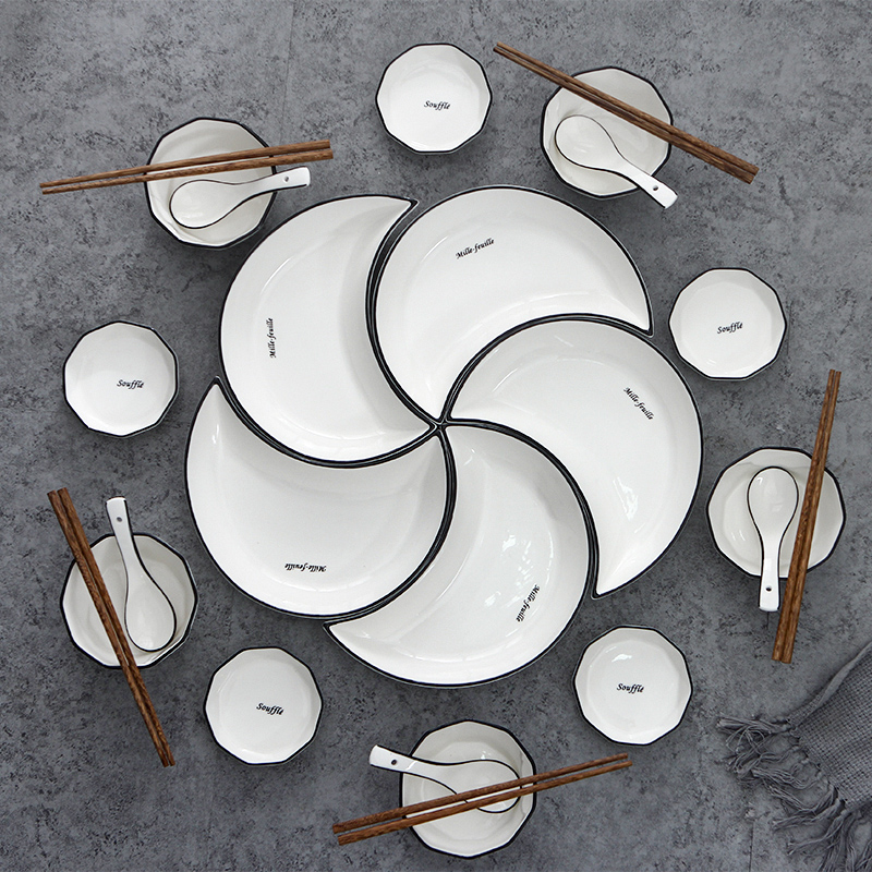 Trill in same ceramic creative dishes suit web celebrity plate suit platter plate combination of modern home