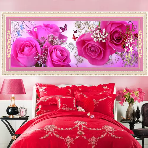 Свадебная роза 2021 Новая вышитая вышитая пара вышива