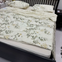 IKEA по домашней покупке покупки одеяла Fifersus и наволочка желтая/цветочная рисунка без листов