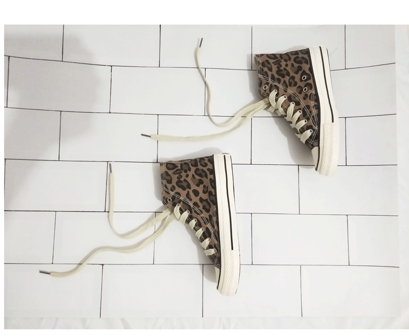 Mùa đông 2018 mới giày cao gót da báo nữ sinh viên Hàn Quốc Harajuku ulzzang cộng với giày nhung giày cotton giầy thể thao nữ