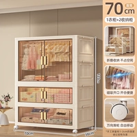 70-кратный шириной [1 гардероб + 2 шкафа для хранения] прозрачный чай