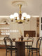 All-Copper French-Style Vintage Mid-Century Living Room Chandelier, Natural Wood Style Dining Room Lamp, High-End Bedroom American-Style Lighting