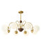 All-Copper American-Style Vintage Living Room Chandelier, French Mid-Century Style Walnut Magic Bean Lighting Fixtures for Bedroom, Study, and Dining Room