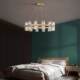 High-End Light Luxury All-Copper Crystal Chandelier Living Room Lamp Modern Simple and Elegant Round Multi-Head Dining Room Bedroom Lighting Fixtures